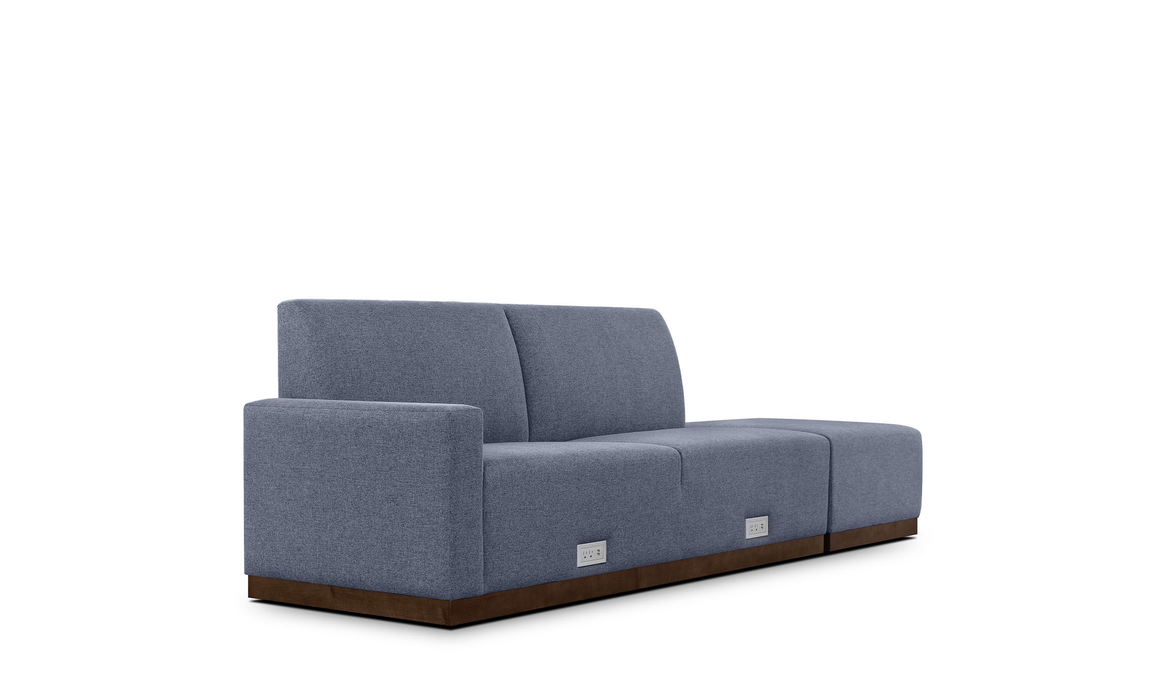 BUSINESS CENTER SOFA W/POWER & LOOSE MOVEABLE OTTOMAN