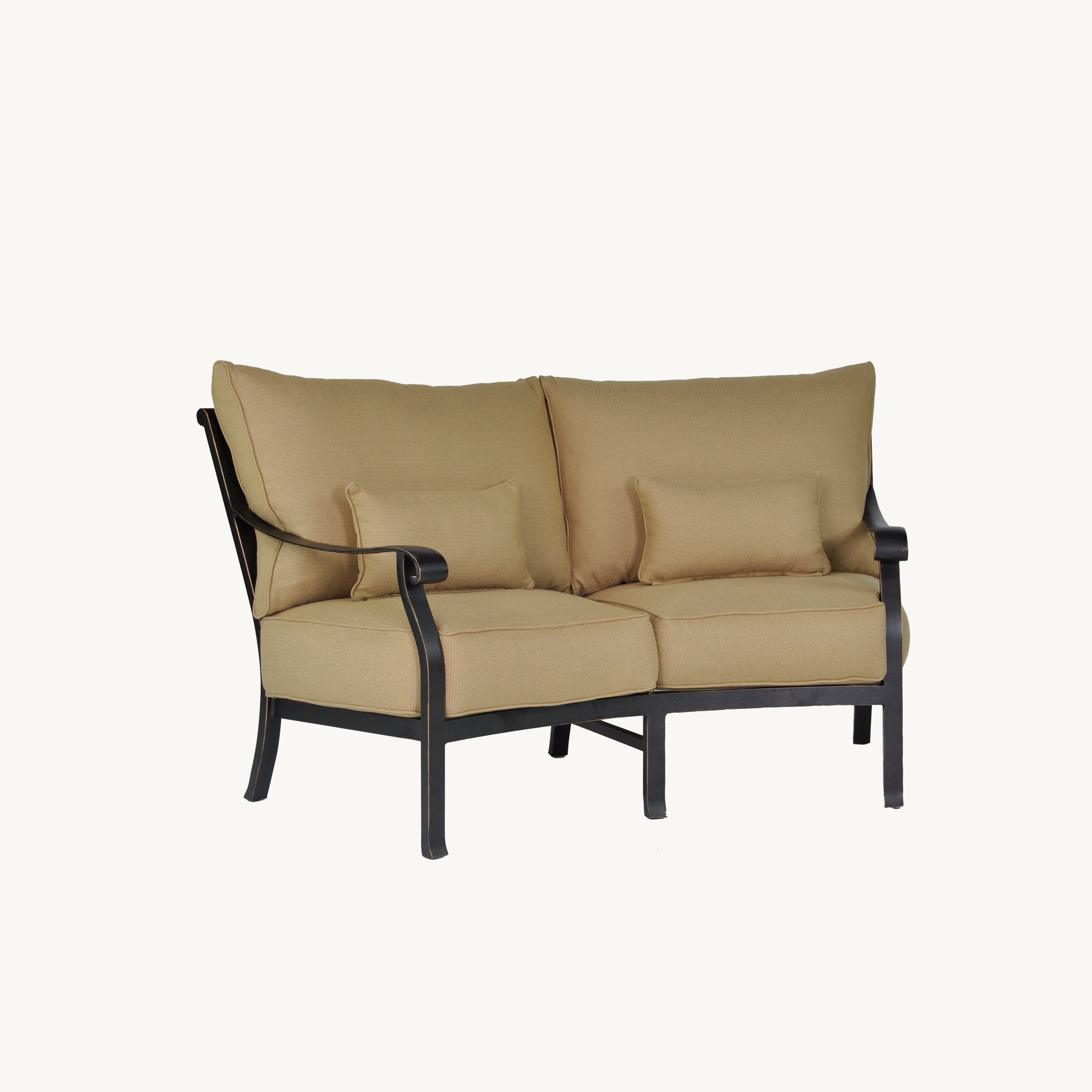 Madrid Cushioned Crescent Loveseat