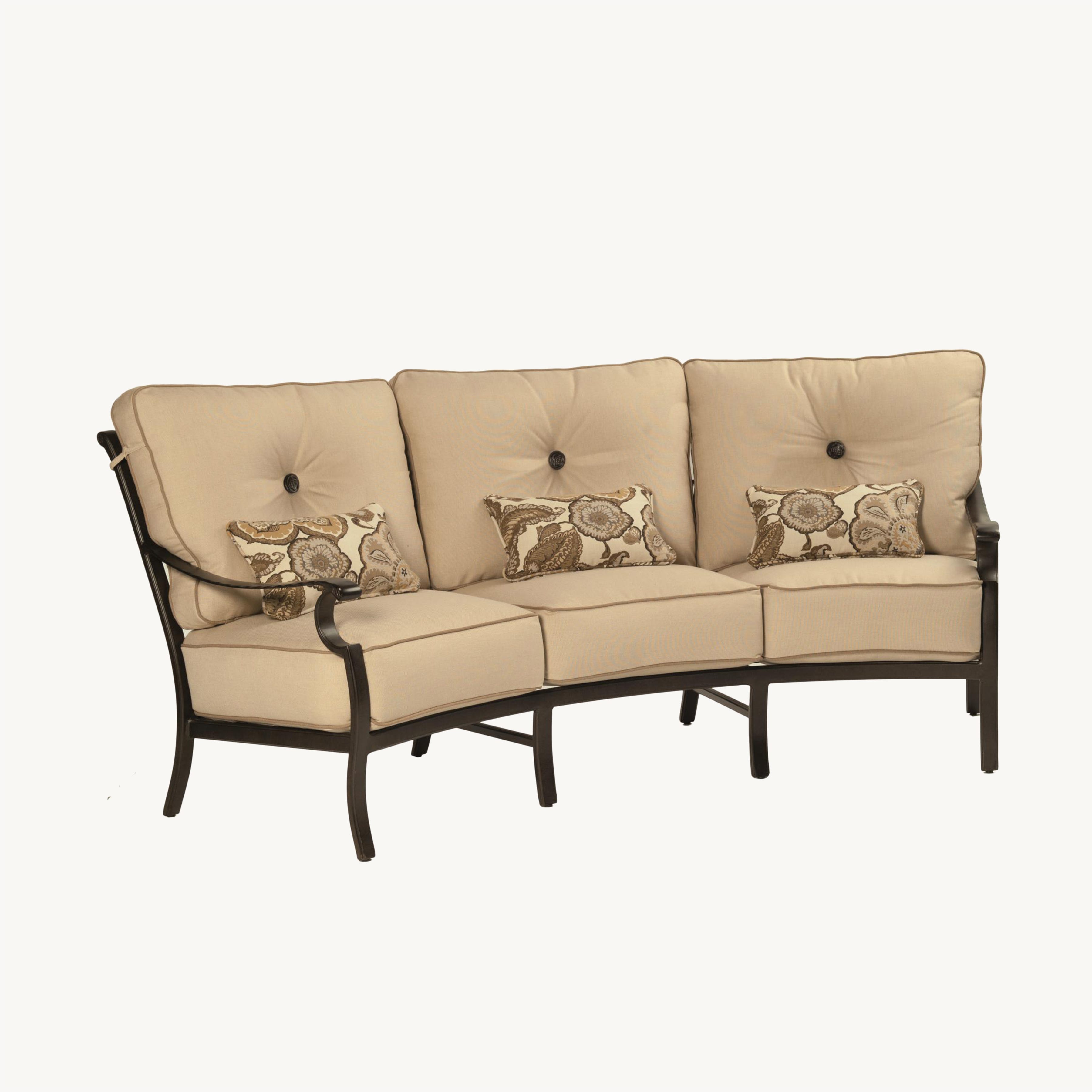 Monterey High Back Cushioned Crescent Sofa