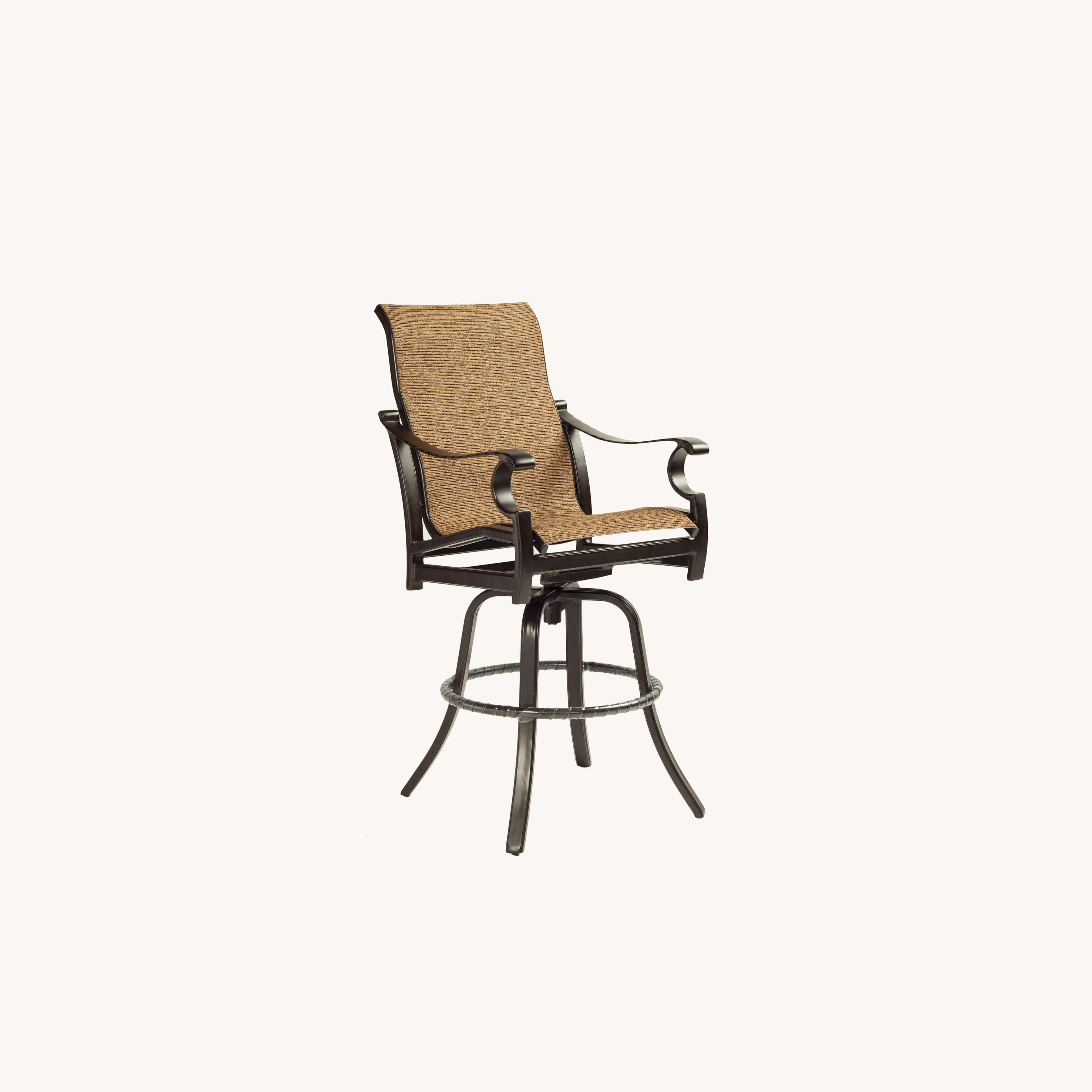 Monterey High Back Sling Swivel Bar Stool