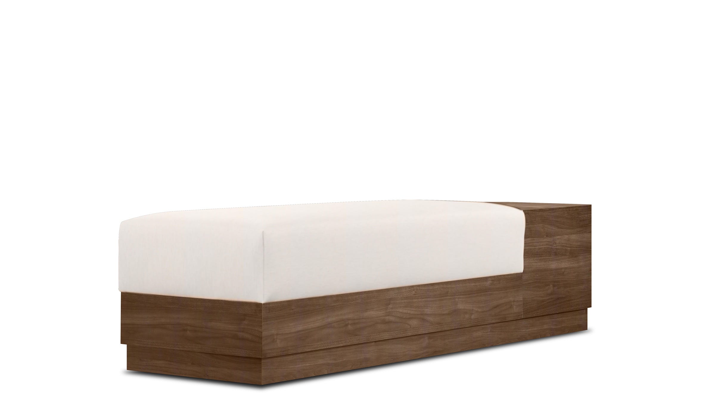 BENCH W/WOOD SIDE TABLE (NO POWER)