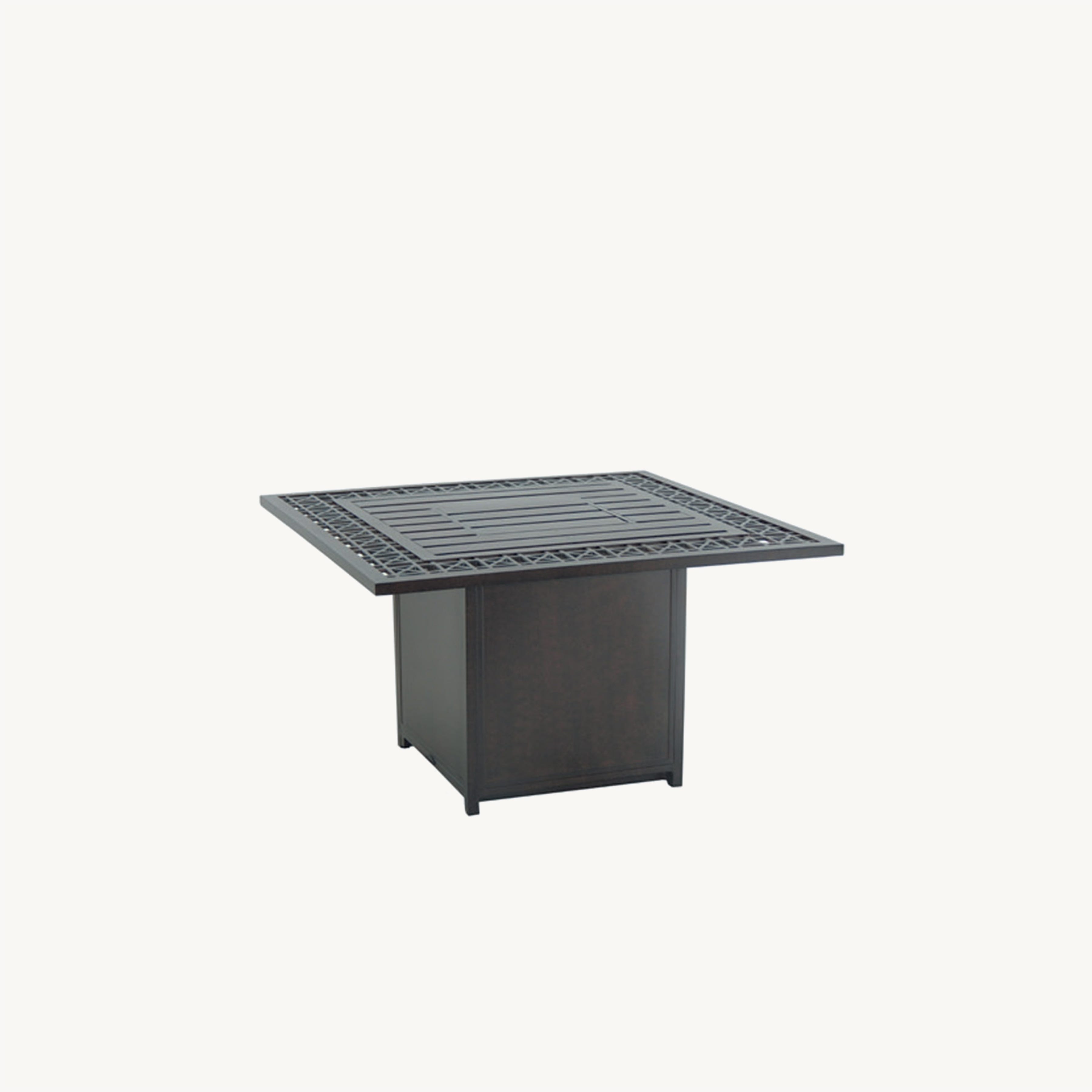 Lancaster Tables 38" Square Coffee Table With Firepit