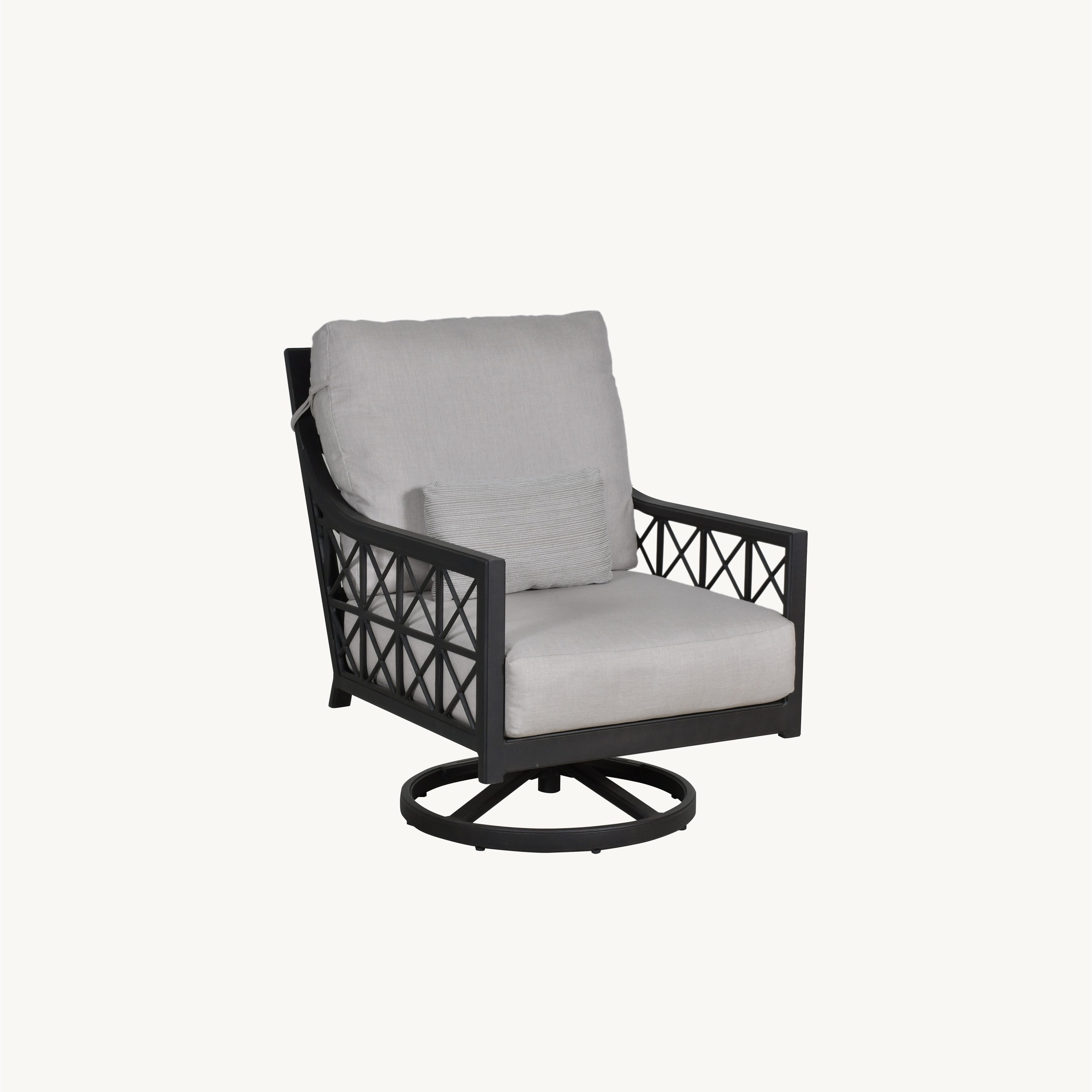 Saxton Cushion High Back Lounge Swivel Rocker - Xaria