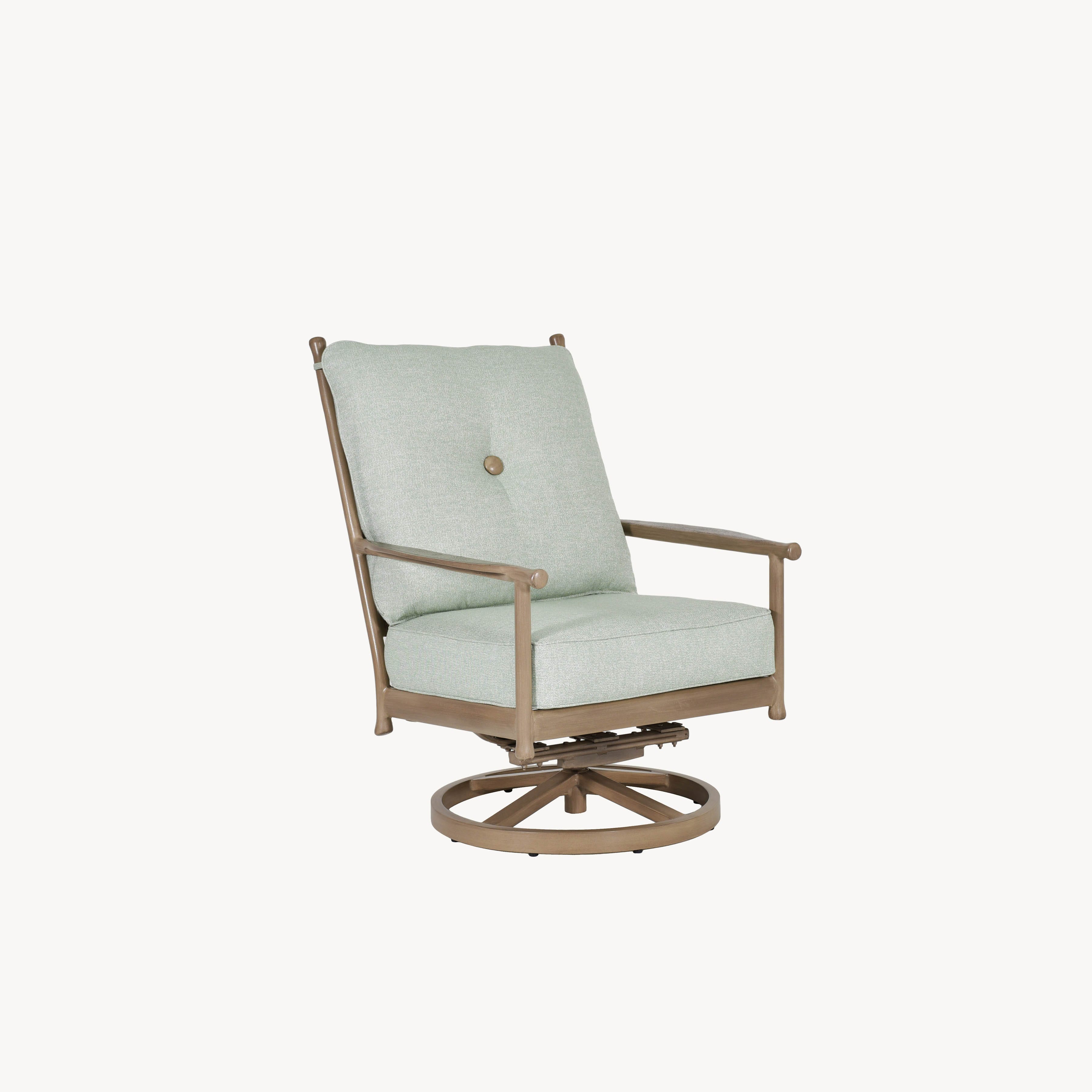 Lodge Cushioned High Back Swivel Rocker