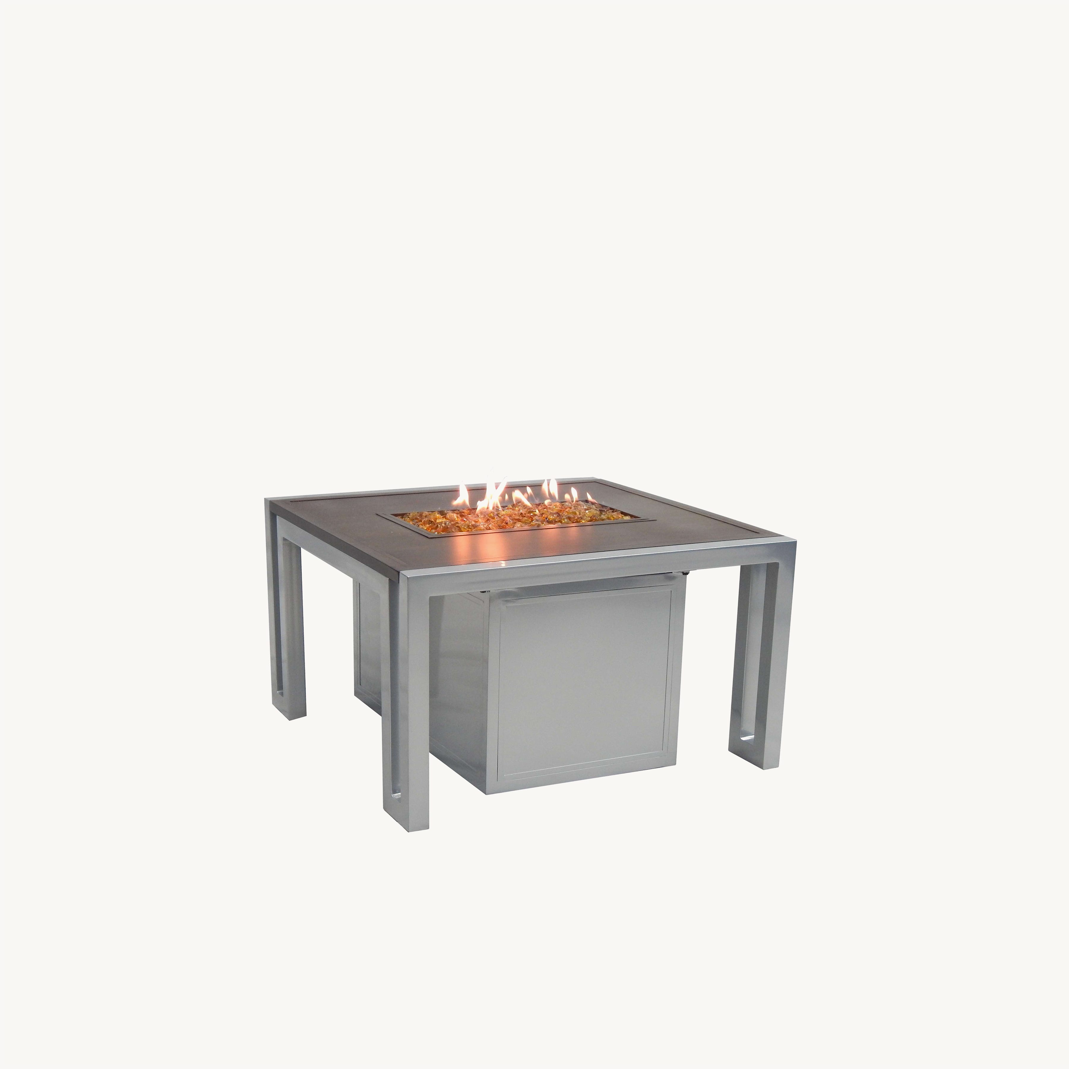 Icon 32" Square Coffee Table With Firepit