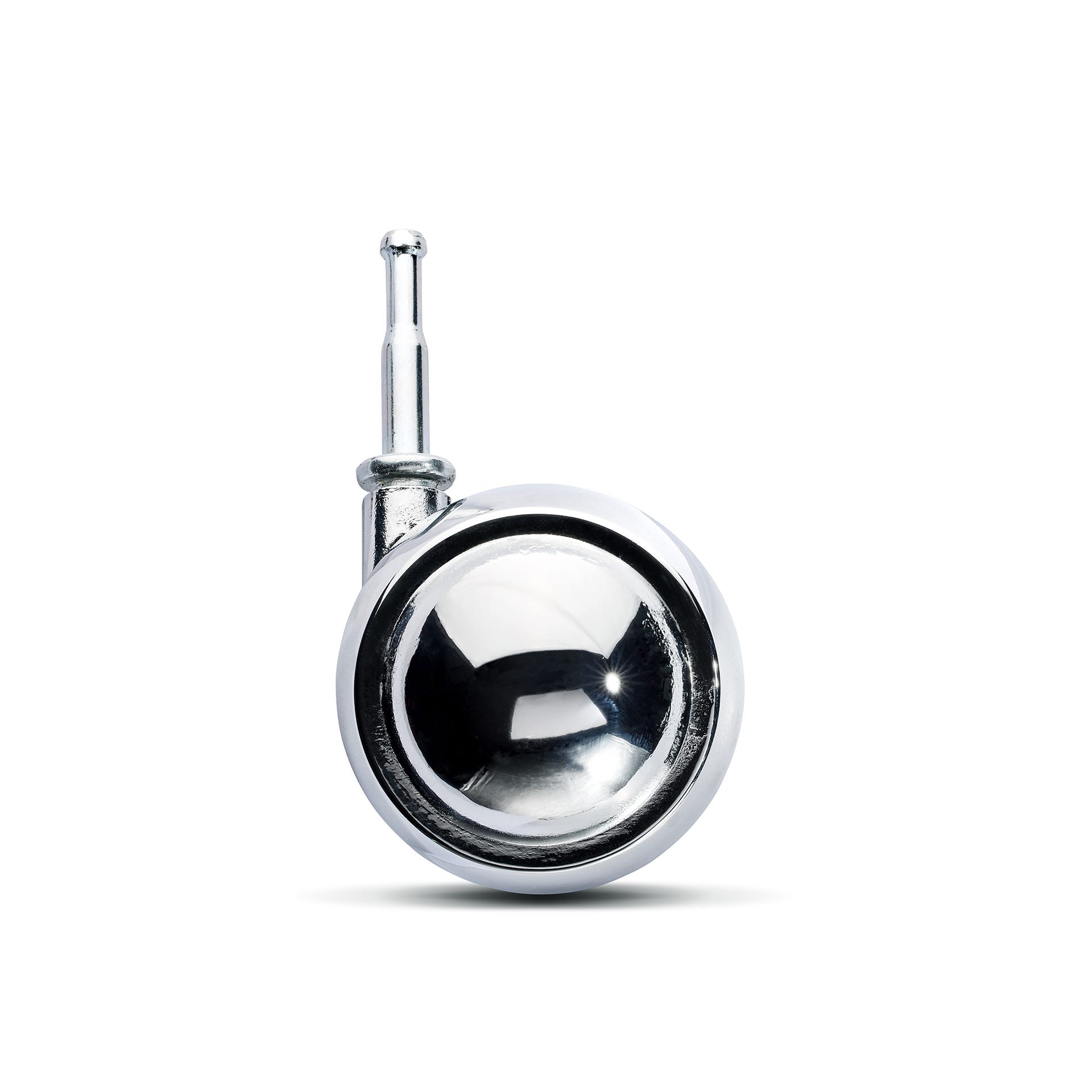 Bright Chrome Caster Wheel